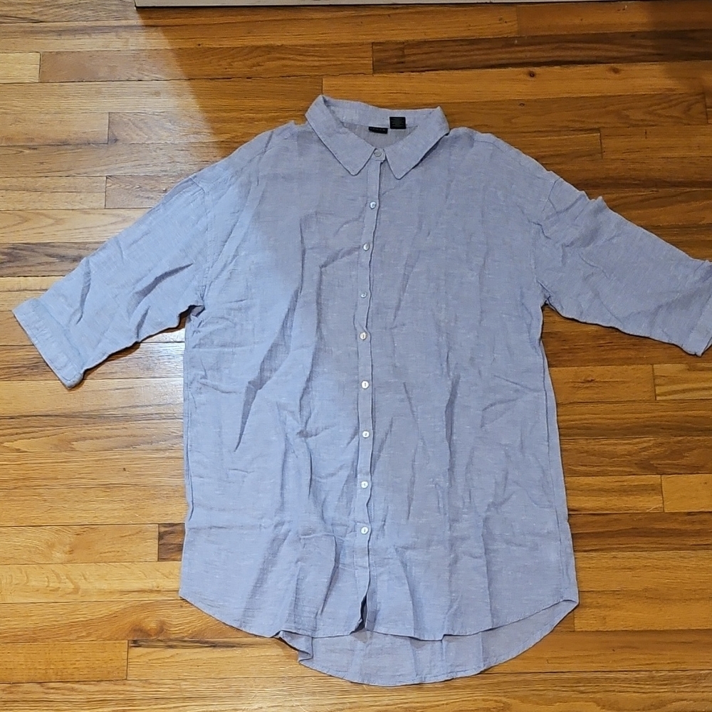 Tahari Women's Lilac Button Down Shirt
